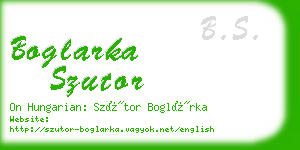 boglarka szutor business card